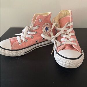 Converse Salmon Pink High-Top Sneakers Size 11 US Kid